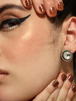 VENI - 92.5 Silver Plated Oxidized Earrings