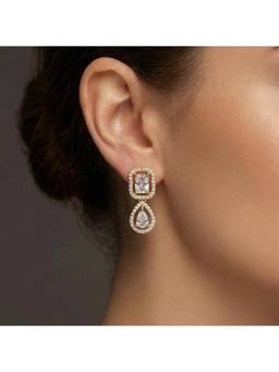 Nuyug - 22K Gold Plated Drop Earrings For Women