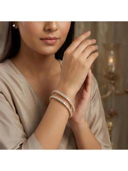 Nuyug - Symmetry American Diamond Bangle (Pack of 2)