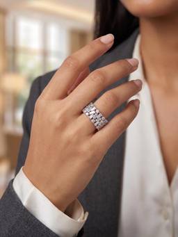 Nuyug - Scattered Baguette Cluster Statement Ring