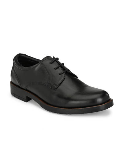 Nappa Leather Black Lace Up Formal Derbies