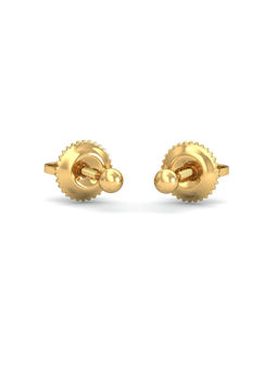 KuberBox - 2.5 MM Gold Ball Studs 14K Gold