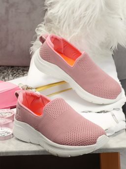 Carlton London - Fashionable Pink Color Everyday Essentials Slip-On Casual Shoes