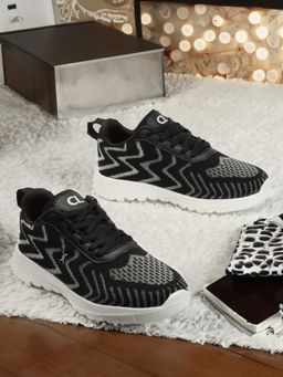 Carlton London - Fashionable Black Color Everyday Essentials Lace-Ups Casual Shoes