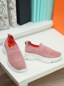 Carlton London - Fashionable Pink Color Everyday Essentials Slip-On Casual Shoes