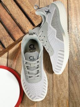 Carlton London - Fashionable Grey Color Lace-Up Casual Shoes