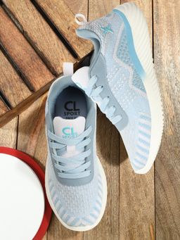 Carlton London - Fashionable Sky Blue Color Lace-Up Casual Shoes