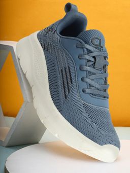 Carlton London - Fashionable Blue Color Lace-Up Casual Shoes