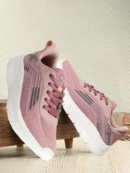 Carlton London - Fashionable Pink Color Lace-Up Casual Shoes
