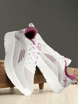 Carlton London - Fashionable White Color Lace-Up Casual Shoes