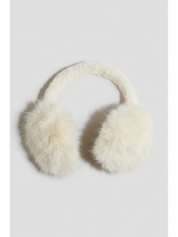 H&M - Girls Beige Fluffy Earmuffs