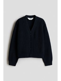 H&M - Girls Blue Rib-Knit Cardigan