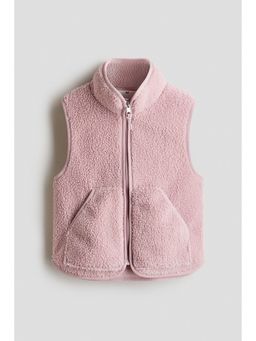 H&M - Girls Pink Teddy Gilet