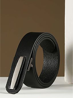 Teakwood - Black Leather Men Casual Belt