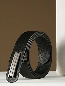 Teakwood - Black Leather Men Casual Belt