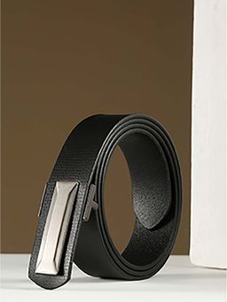 Teakwood - Black Leather Men Casual Belt