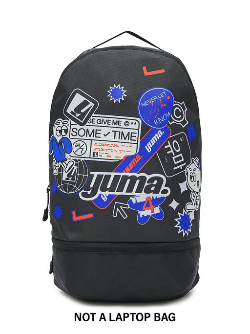 Bewakoof Unisex Black Give Me Some Time Printed Small Backpack