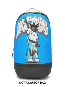 Bewakoof - Unisex Blue Printed Small Backpack