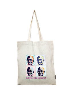 Maatir - Gandhi Pop Art Canvas Tote Bag for Women Free Size