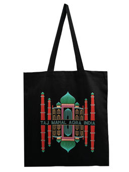 Maatir - Taj Mahal Canvas Tote Bag for Women Free Size