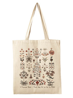 Maatir - Taj Flora Canvas Tote Bag for Women Free Size