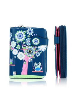 NFI Essentials - Blue Small Printed Organiser Coin Purse Mini Wallet for Women Free Size