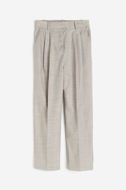 H&M - Women Beige Ankle-Length Trousers