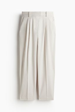 H&M - Women Beige Ankle-Length Trousers
