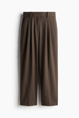 H&M - Women Brown Ankle-Length Trousers