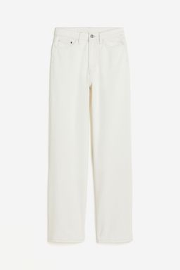 H&M - Women White Wide Ultra High Jeans