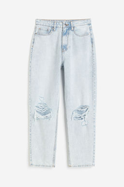 H&M - Women Blue Mom Loose Fit Ultra High Ankle Jeans
