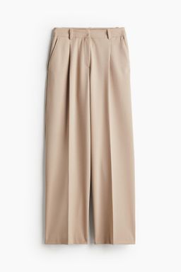 H&M - Women Beige Wide Trousers