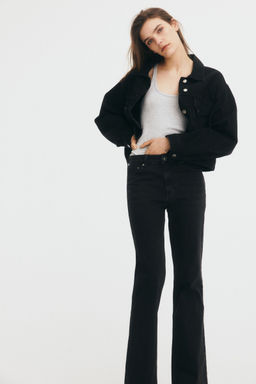 H&M - Women Black Bootcut High Jeans
