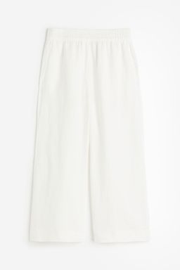 H&M - Women White Loose-Fit Trousers