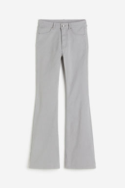 H&M - Women Grey Fla Twill Trousers