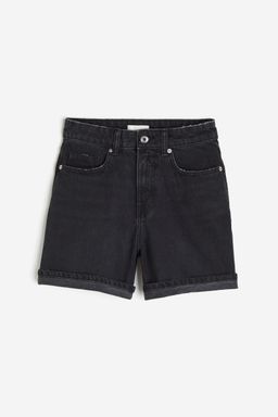 H&M - Women Grey High Denim Shorts