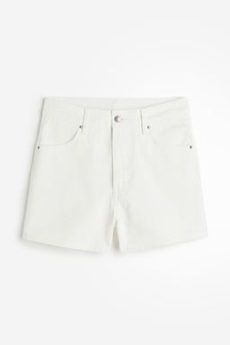 H&M - Women White High Denim Shorts