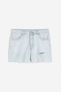 H&M - Women Blue Feather Soft Denim Shorts