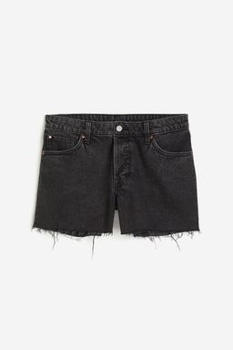 H&M - Women Black 90S Boyfriend Fit Low Denim Shorts
