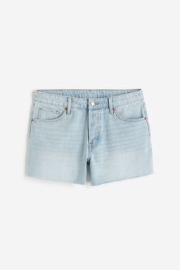 H&M - Women Blue 90S Boyfriend Fit Low Denim Shorts