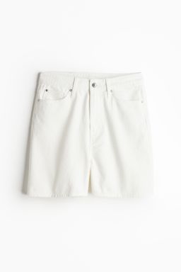 H&M - Women White High Denim Shorts