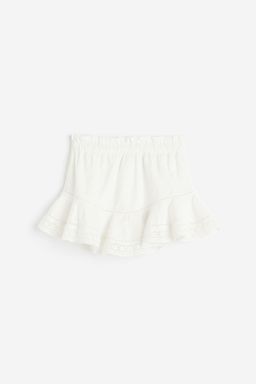 H&M - Women White Broderie Anglaise Paper Bag Skirt