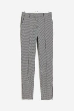 H&M - Women Black Slit-Hem Trousers