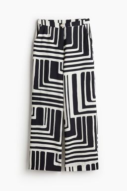 H&M - Women Black Wide Trousers