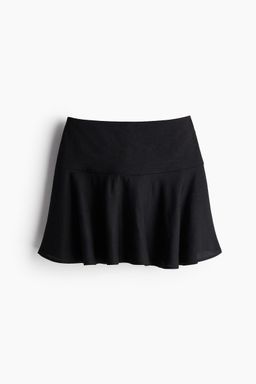 H&M - Women Black Fla Mini Skirt