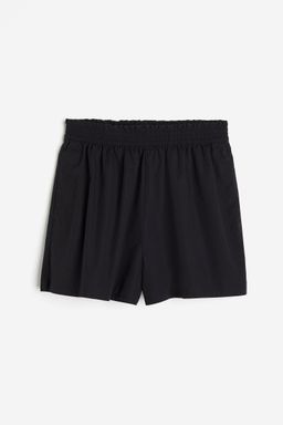 H&M - Women Black Cotton Pull-On Shorts
