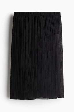 H&M - Women Black Sheer Crinkled Skirt