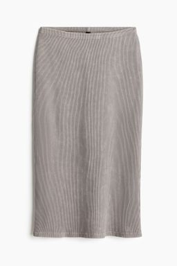 H&M - Women Grey Ribbed Pencil Skirt