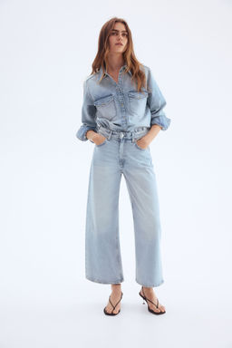 H&M - Women Blue Wide Jeans