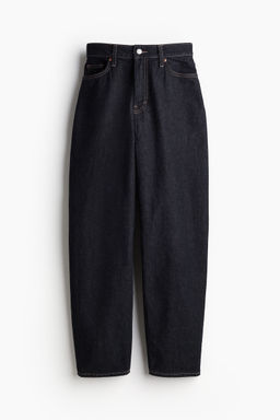 H&M - Women Blue Curvy Fit Barrel High Jeans
